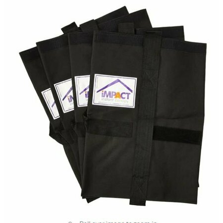 IMPACT CANOPY Canopy Weight Bags, 4 Pack, Black, 4PK 284009003
